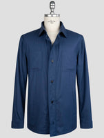 Kiton Blue Cashmere Silk Coat