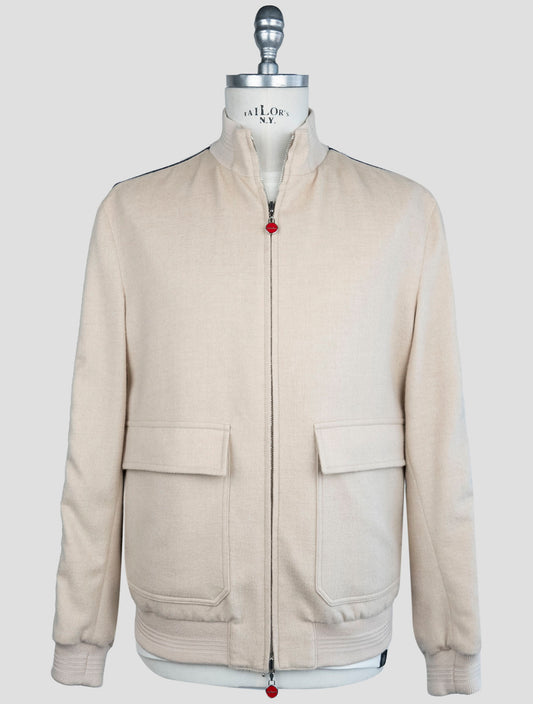 Kiton Beige Cashmere Pa Ea Coat