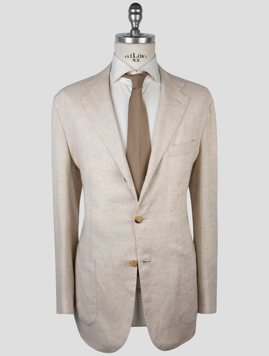 Kiton Beige Linen Blazer