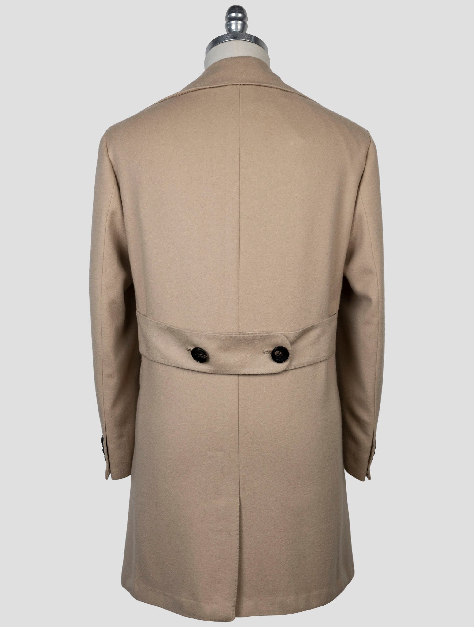 Kiton Beige Cashmere Overcoat