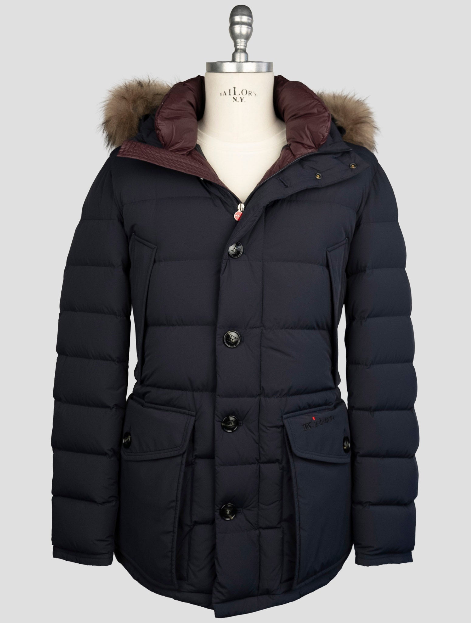 Kiton Blue Pa Ea Coat