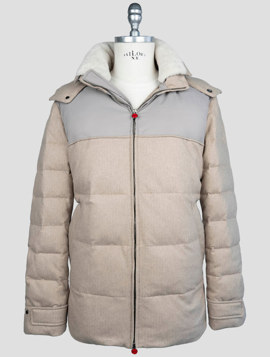 Kiton Beige Cashmere Pa Coat