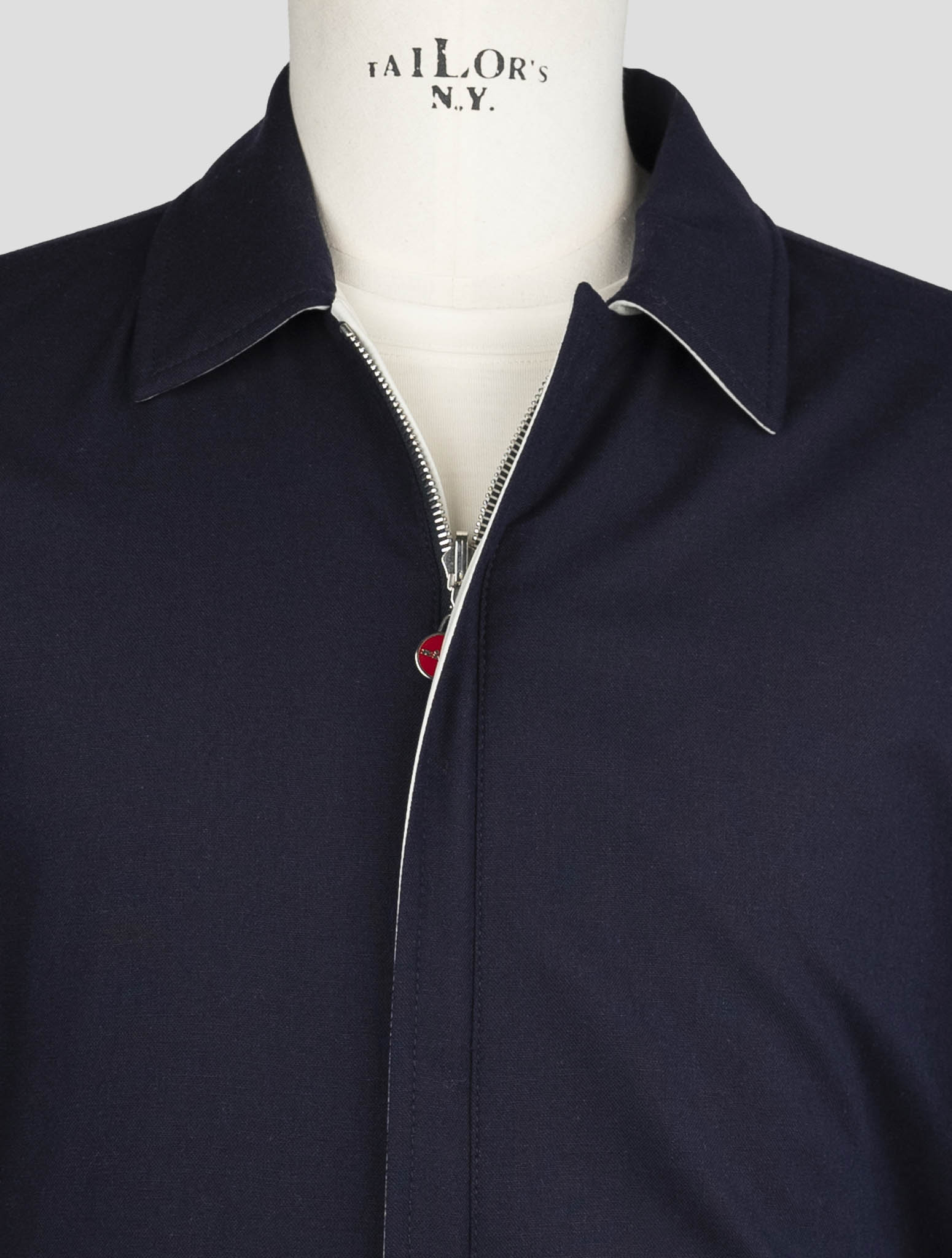 Kiton Blue Gray Silk Cashmere Pl Coat