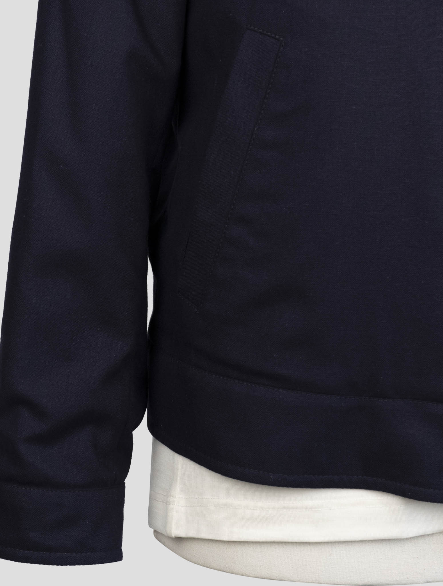 Kiton Blue Gray Silk Cashmere Pl Coat