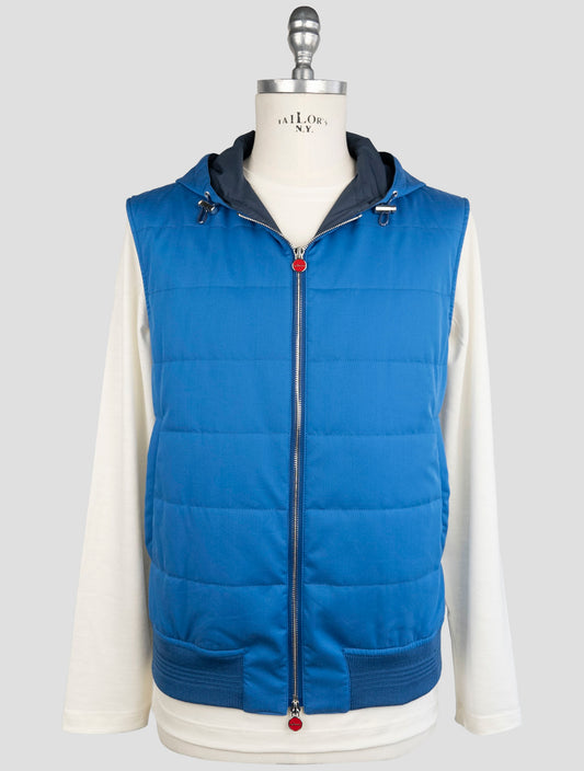Kiton Blue Cotton Wool Gilet