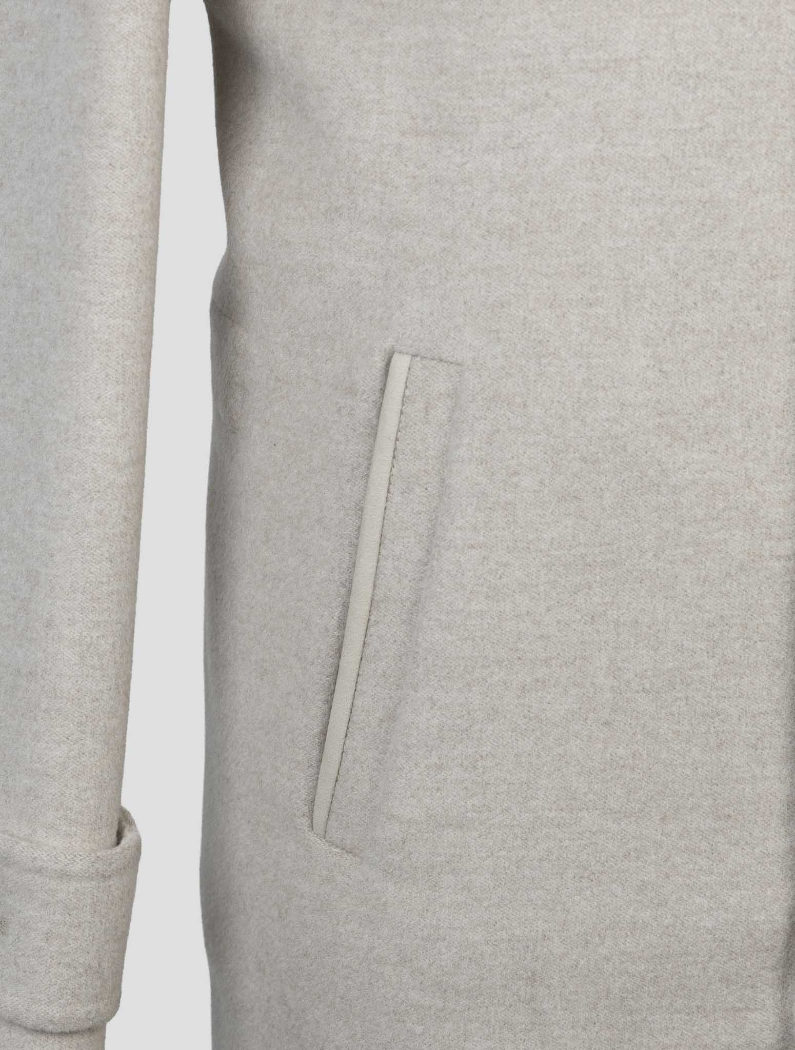 Kiton Beige Wool Cashmere Overcoat