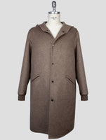 kiton Brown Wool Cashmere Overcoat