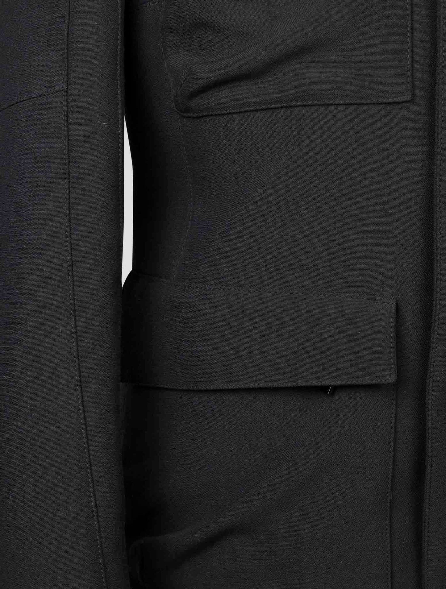 kiton Black Virgin Wool Pa Coat