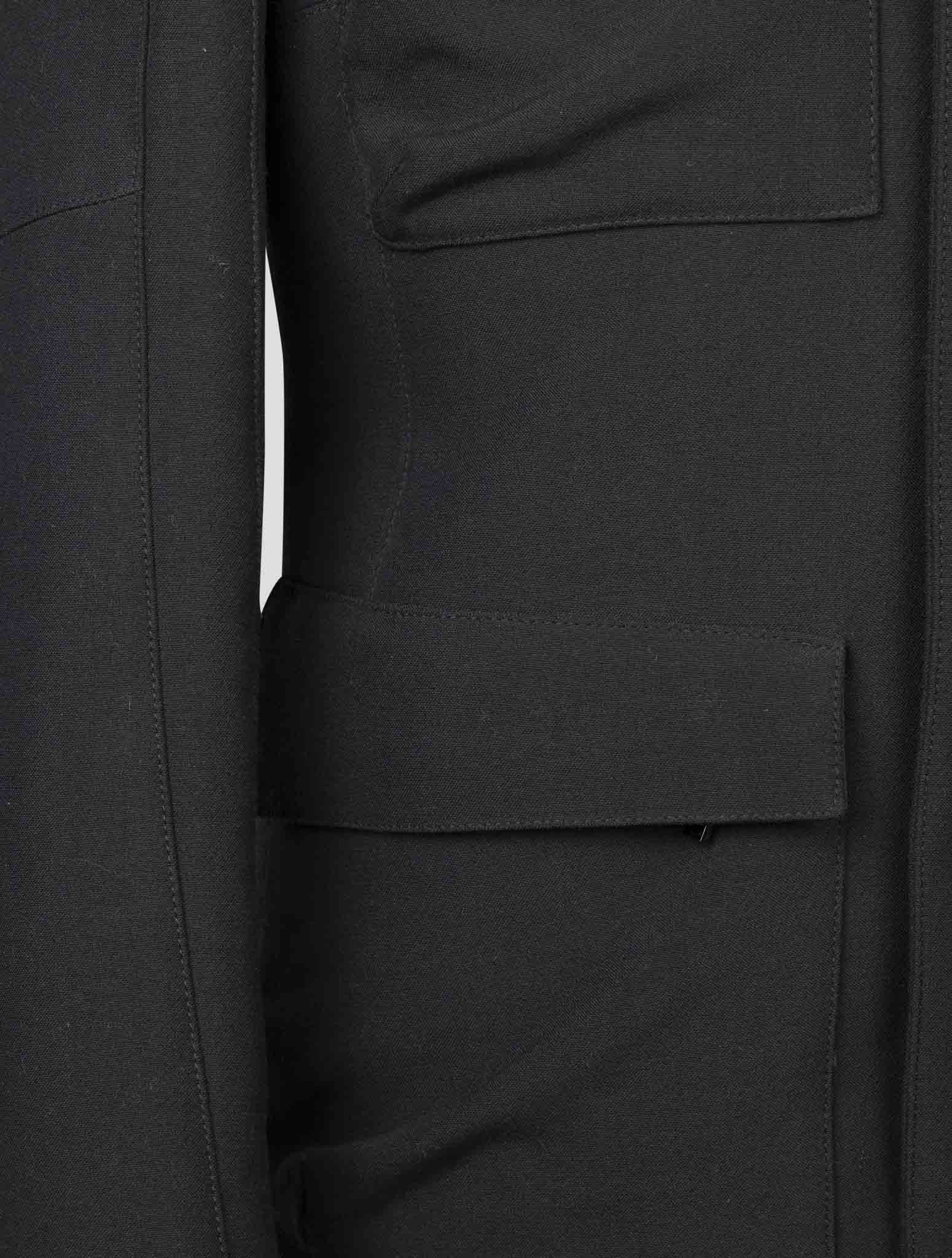 kiton Black Virgin Wool Pa Coat