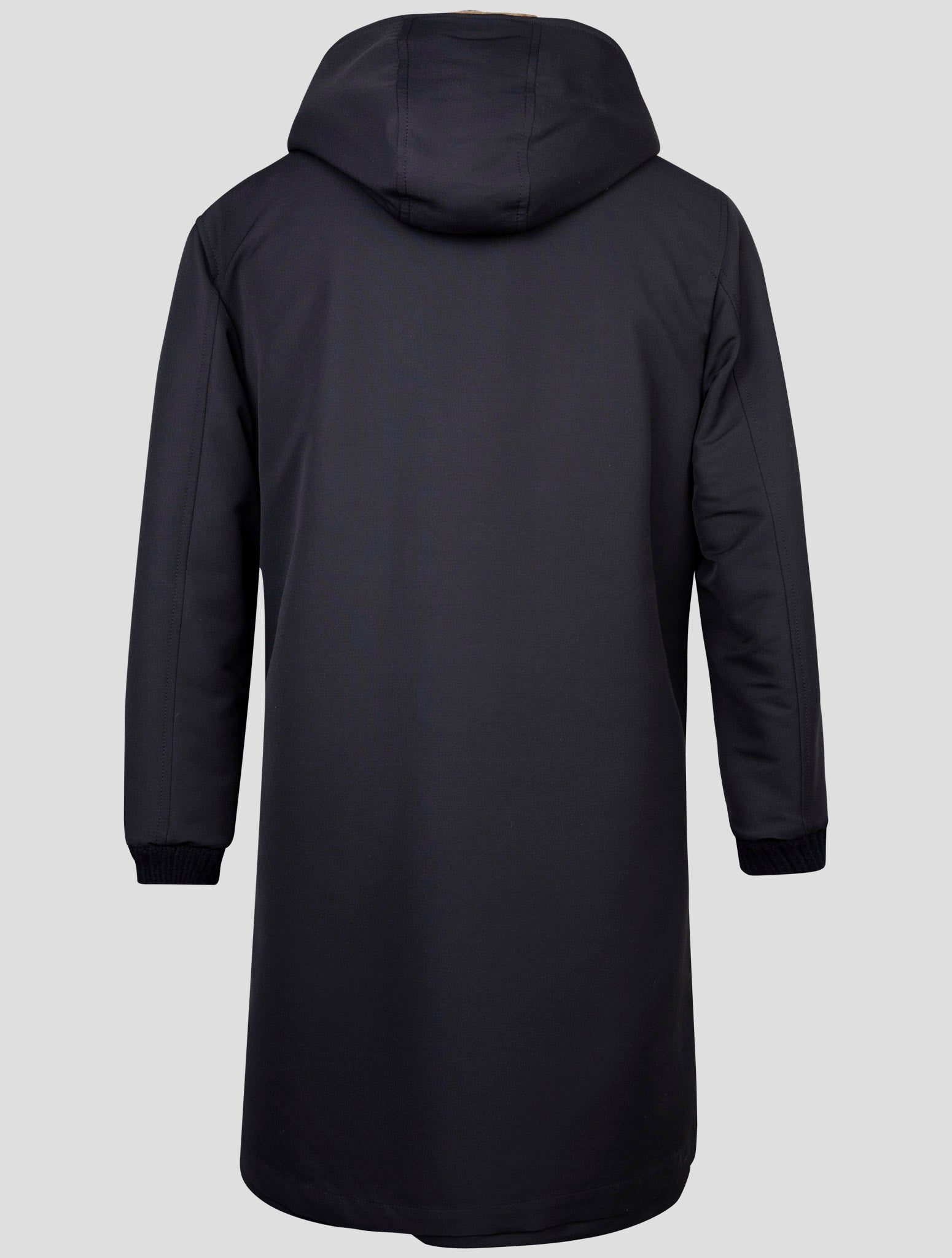 kiton Blue Wool Pa Wv Silk Reverse Overcoat