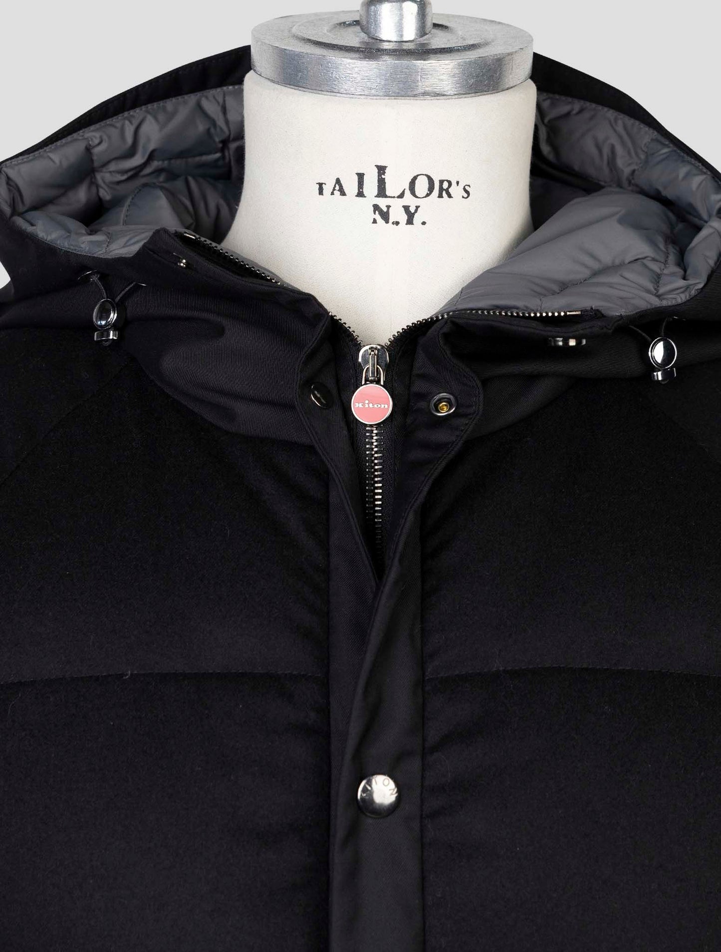 kiton Black Cashmere Ea Coat