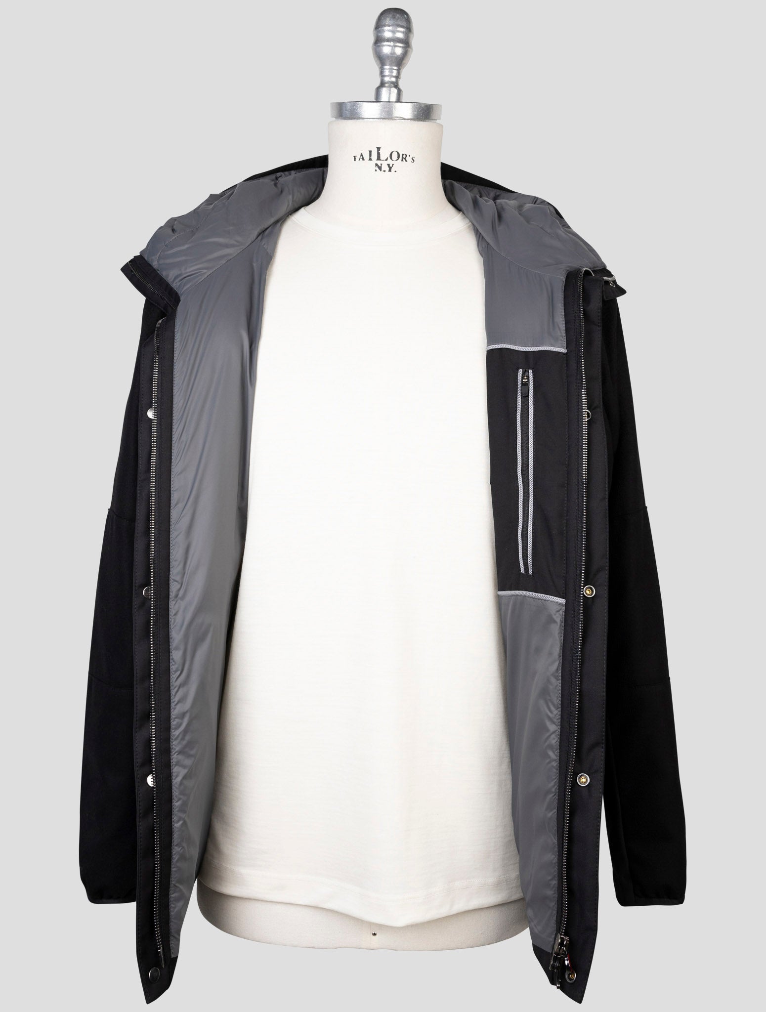 kiton Black Cashmere Ea Coat