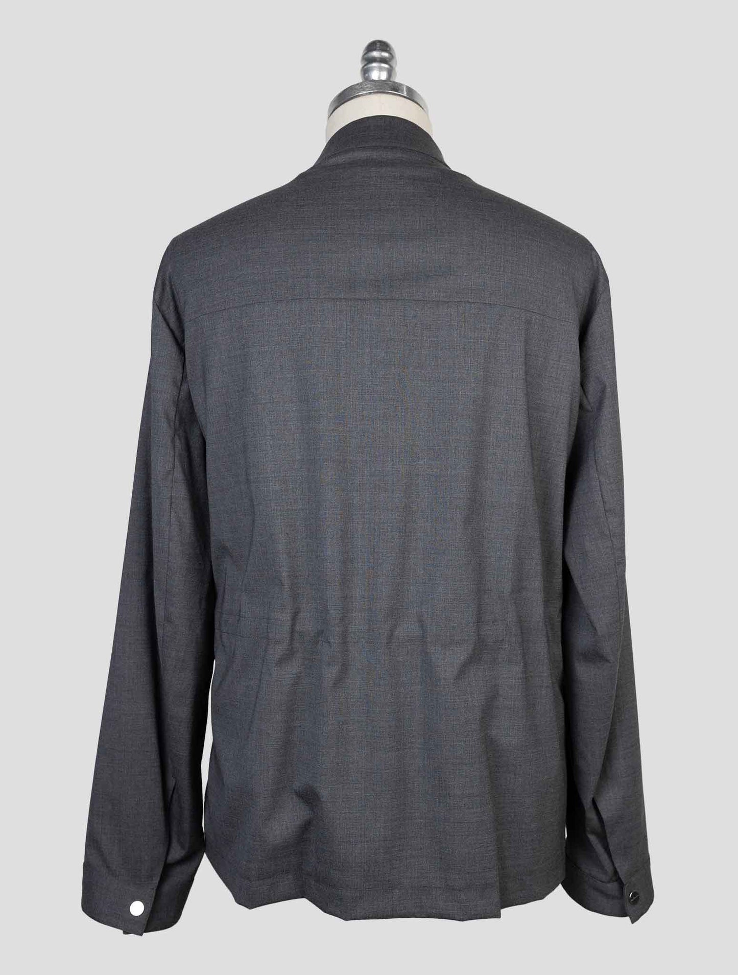 kiton Gray Virgin Wool Pa Ea  Coat