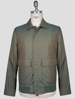 Kiton Green Cotton Coat