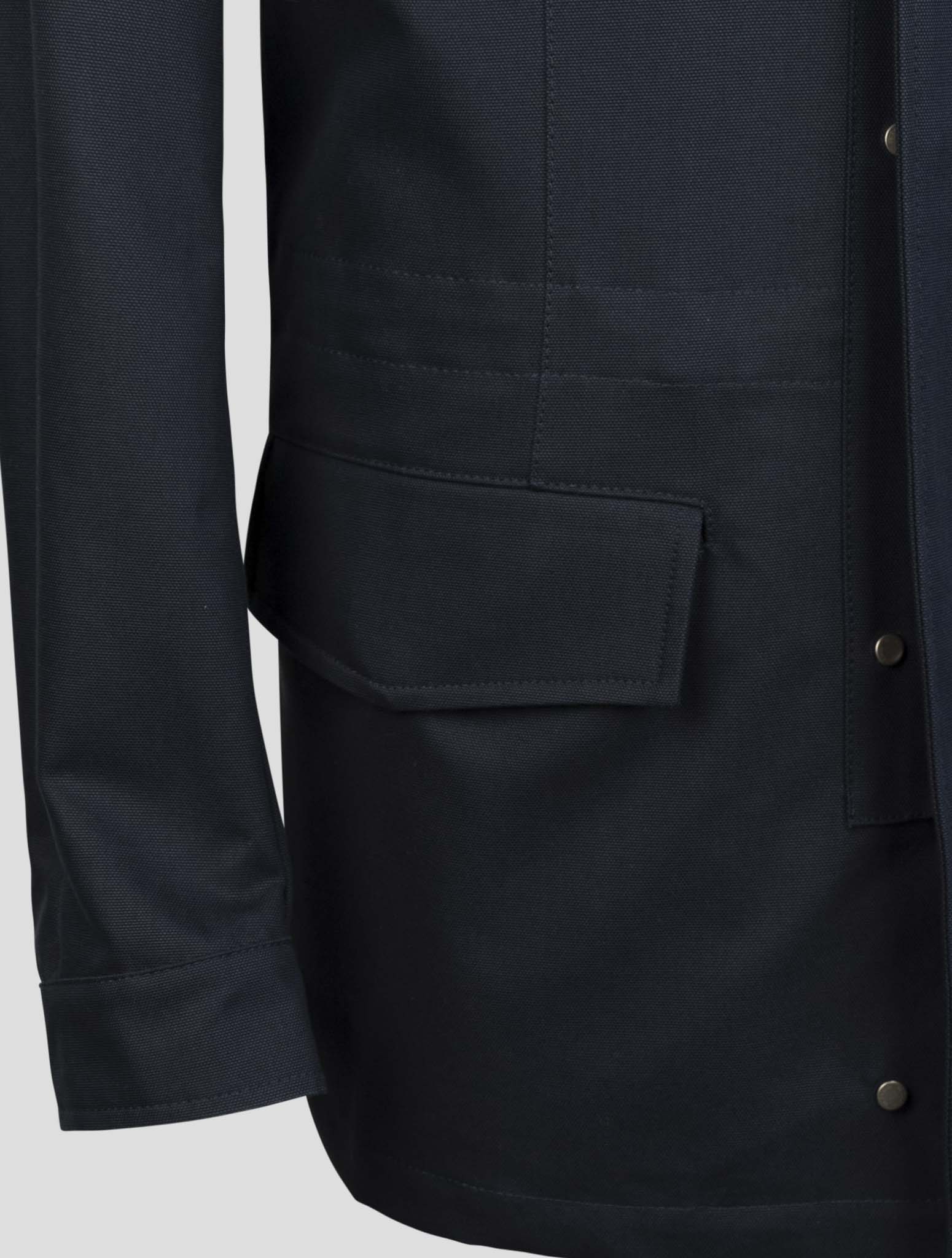 Kiton Blue Cotton Coat