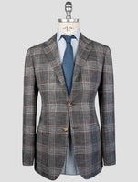 Kiton Multicolor Cashmere Virgin Wool Silk Cotton Pa Blazer