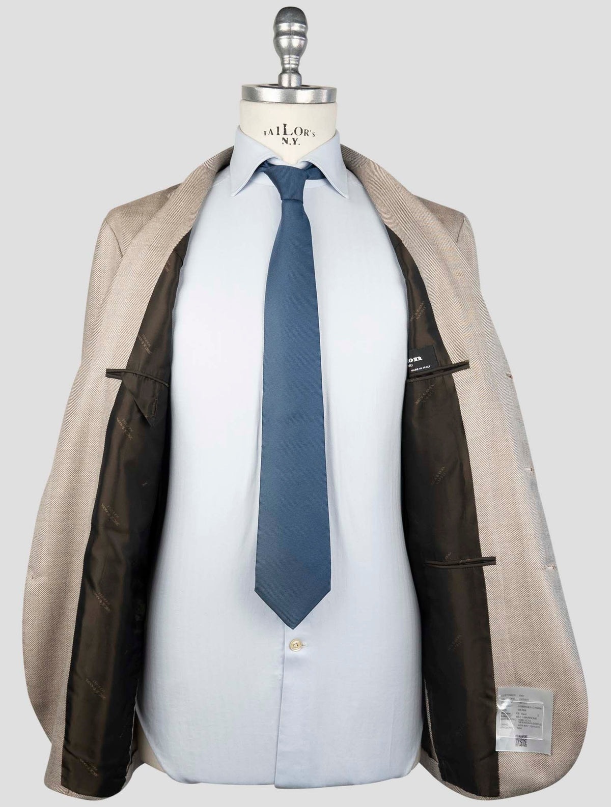 Kiton Brown  Cashmere Silk Linen Blazer