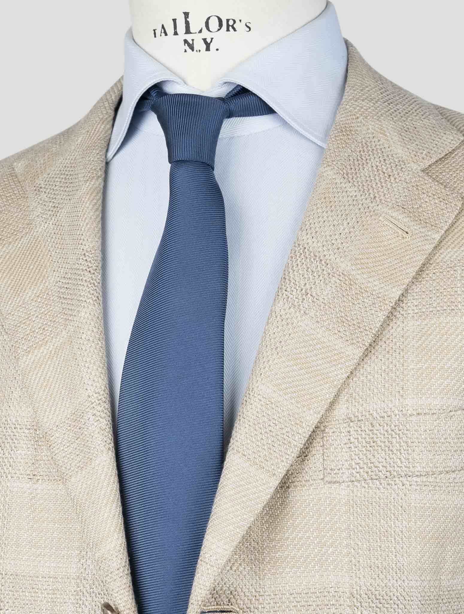 Kiton Beige Cashmere Virgin Wool Silk Linen Blazer