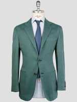 Kiton Green Cashmere Cotton Blazer