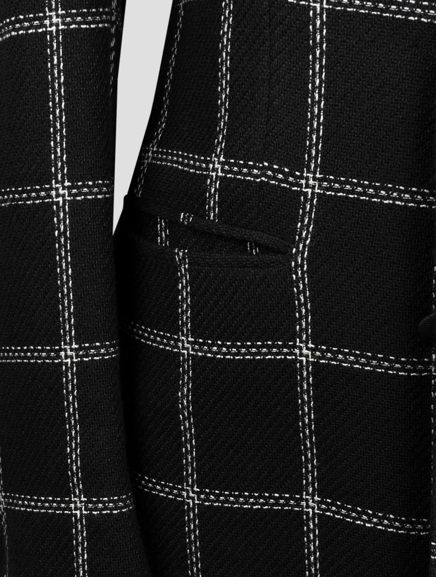 Kiton Black Cashmere Linen Smoking Blazer