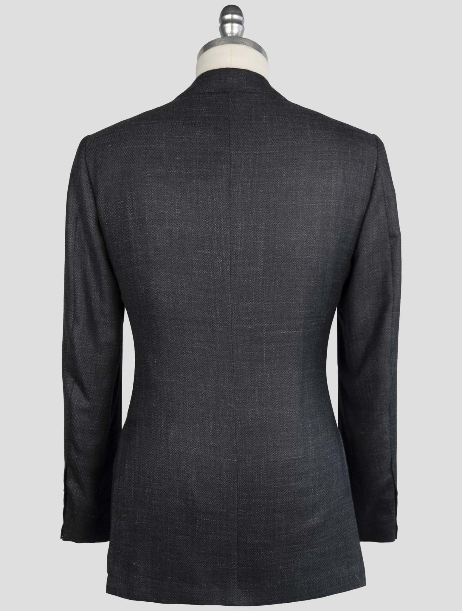 Kiton Gray Cashmere Silk Linen Blazer