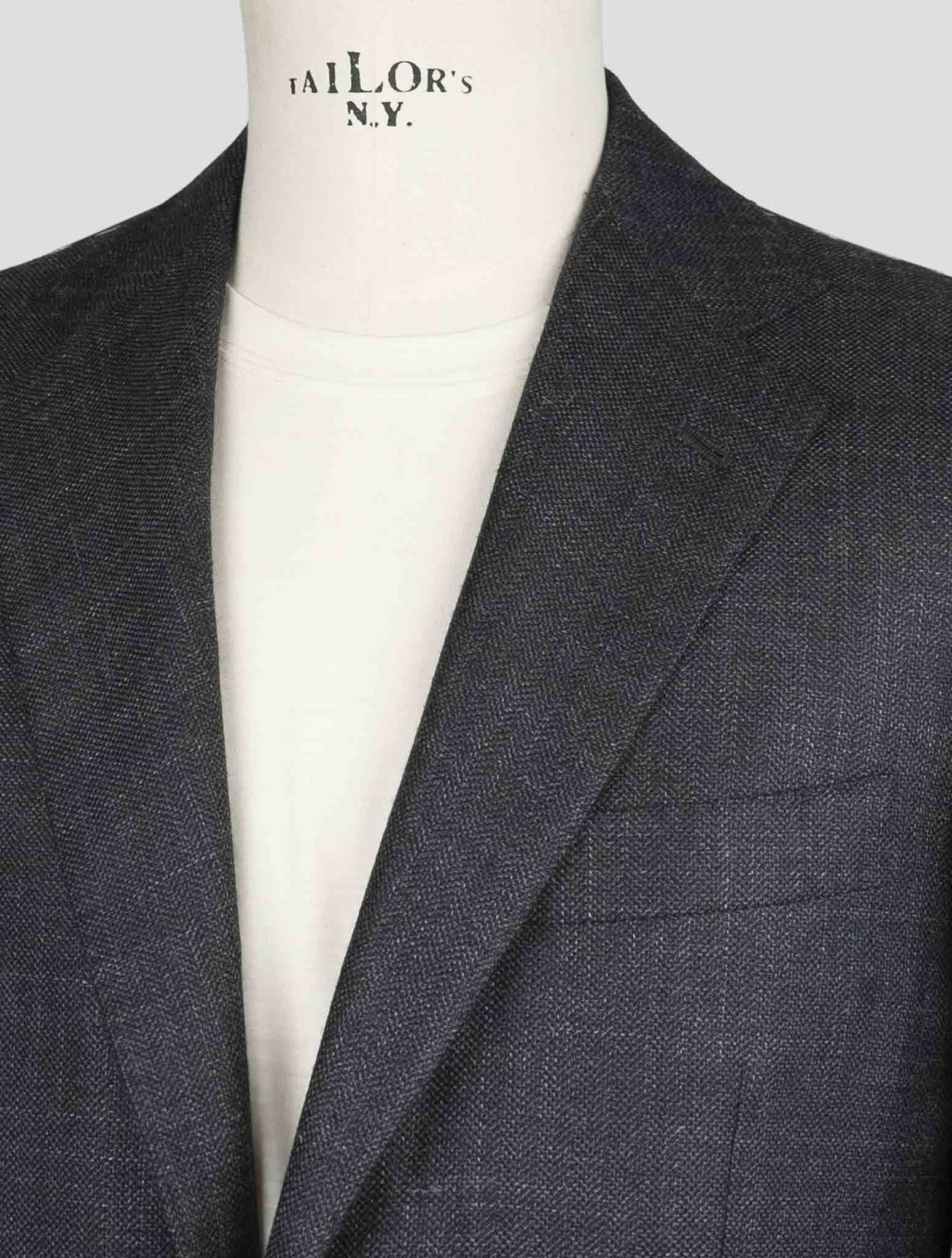 Kiton Gray Cashmere Silk Linen Blazer