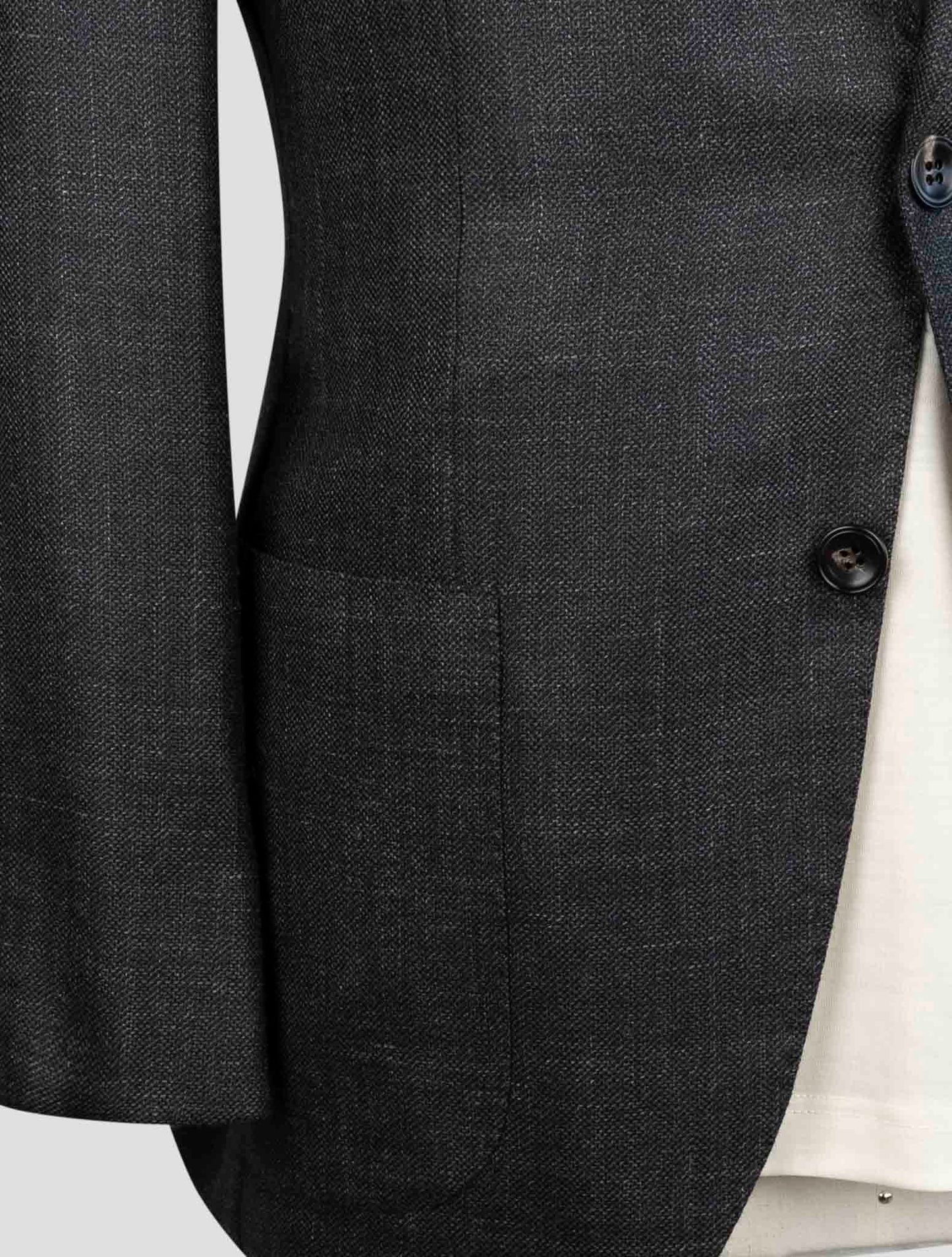 Kiton Gray Cashmere Silk Linen Blazer