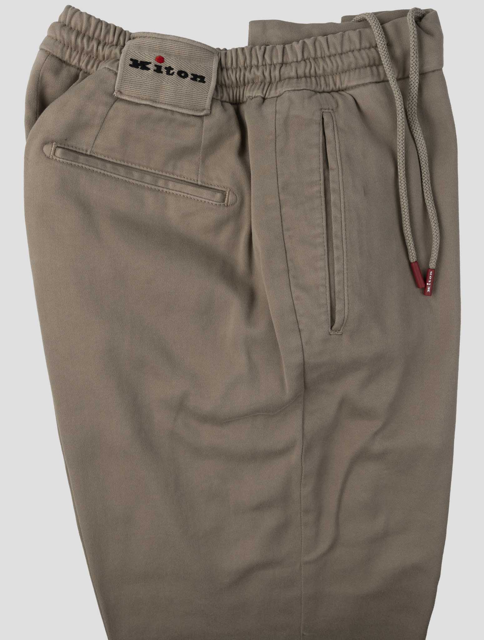 Kiton Beige Cotton Lycra Ea Pants