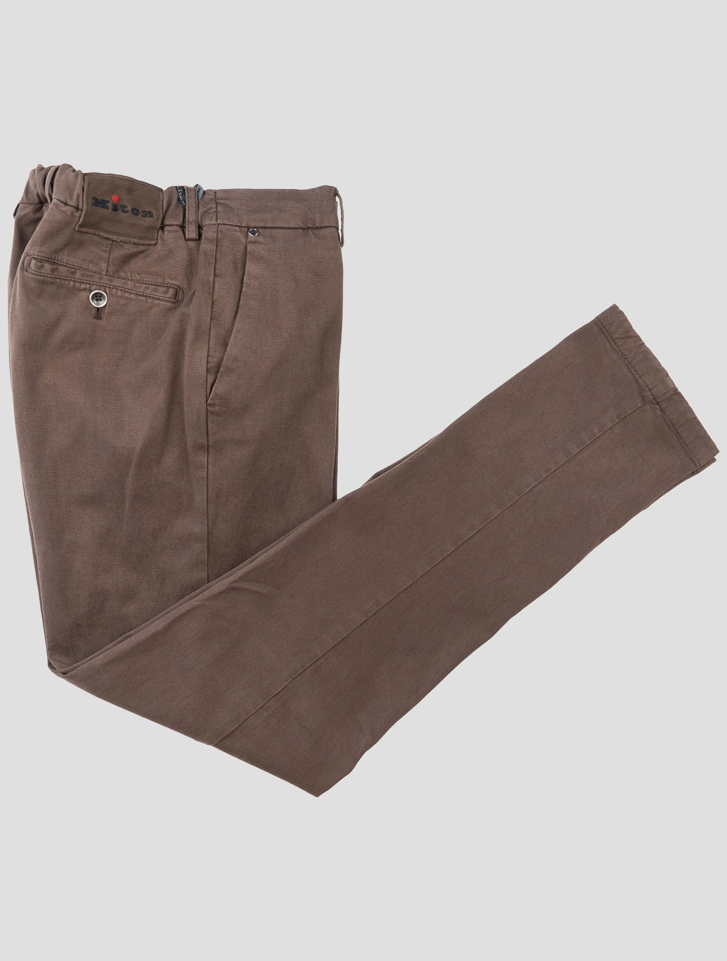 Kiton Brown Lyocell Cotton Ea Pants