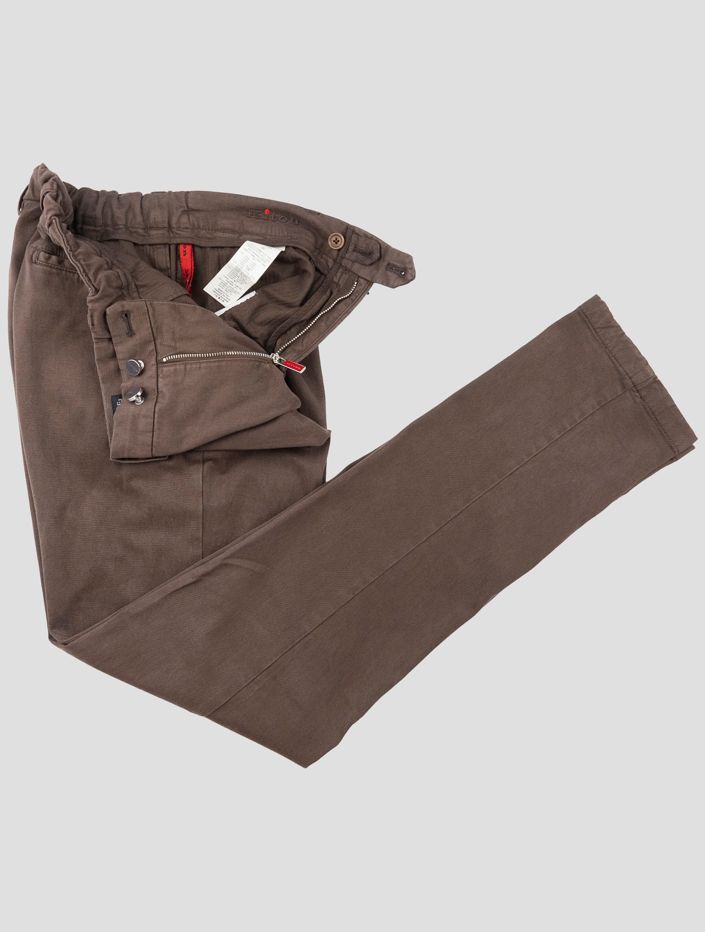 Kiton Brown Lyocell Cotton Ea Pants