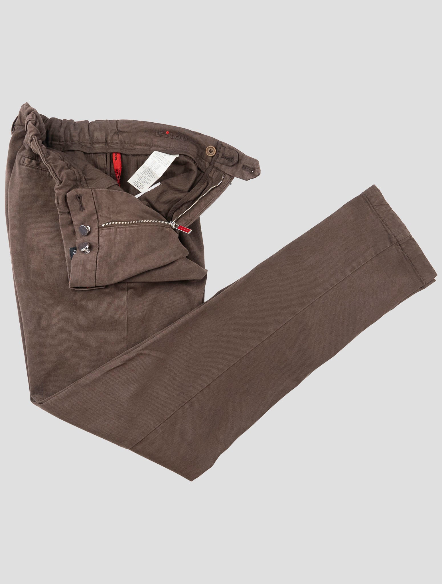 Kiton Brown Lyocell Cotton Ea Pants
