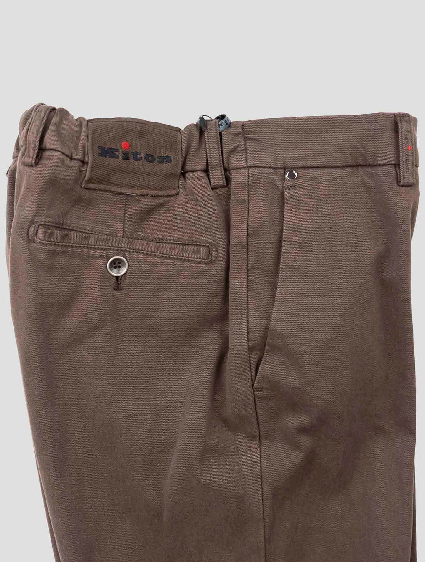 Kiton Brown Lyocell Cotton Ea Pants
