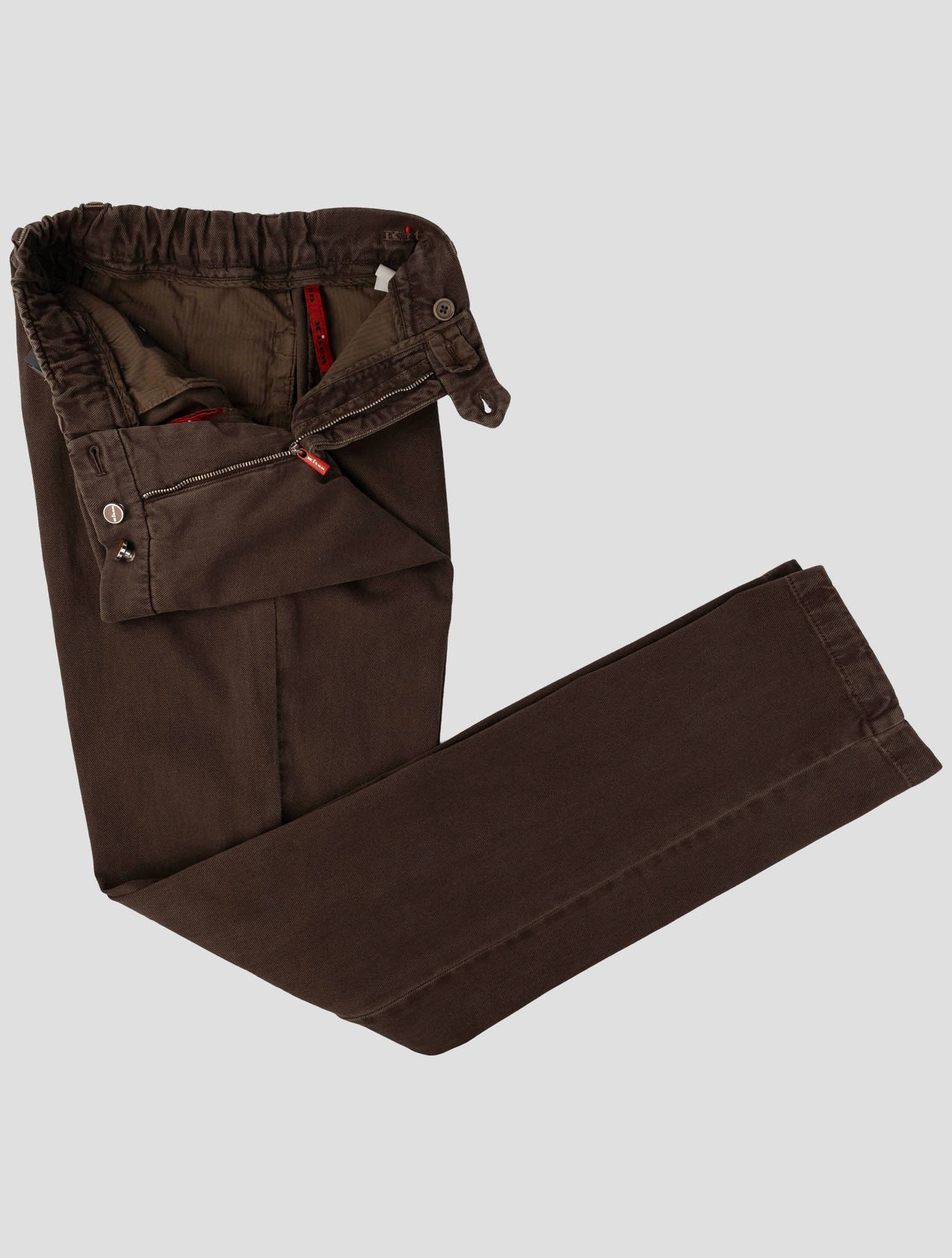 Kiton Dark Brown Cotton Ea Pants