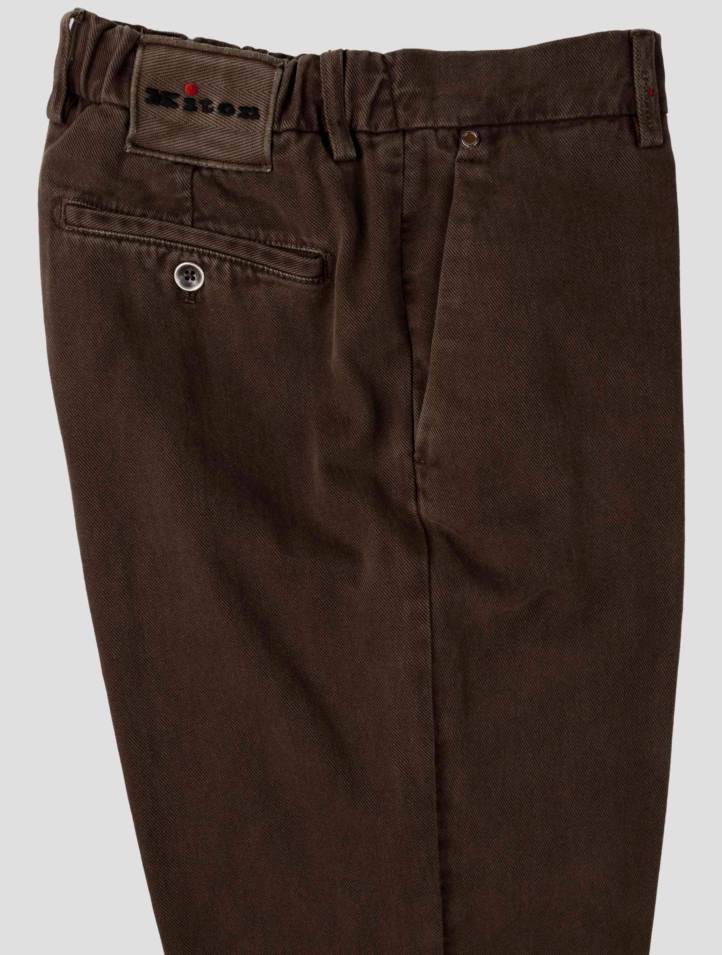 Kiton Dark Brown Cotton Ea Pants