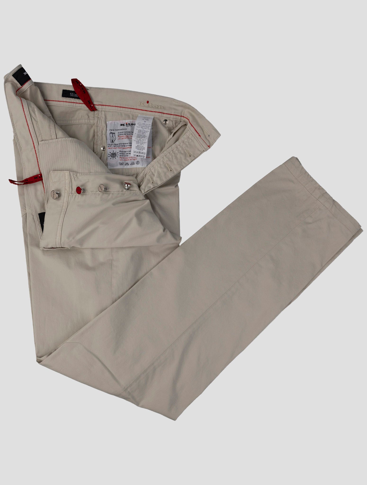 Kiton Beige Cotton  Ea Jeans