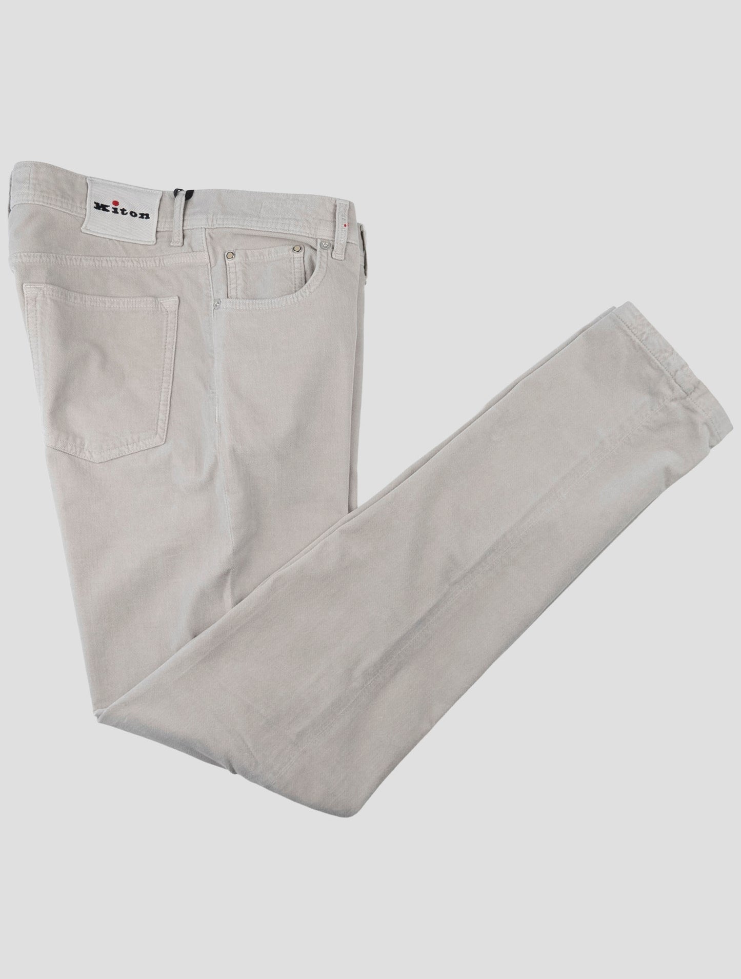 Kiton Gray Cotton Ea Jeans