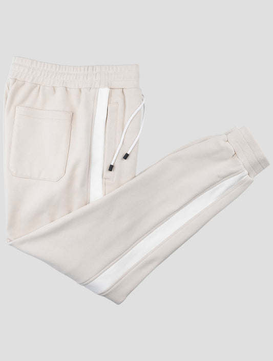 Kiton Beige Cotton Pa Pu Pants