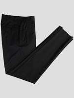 Kiton Black Wool 14 Micron Dress Pants
