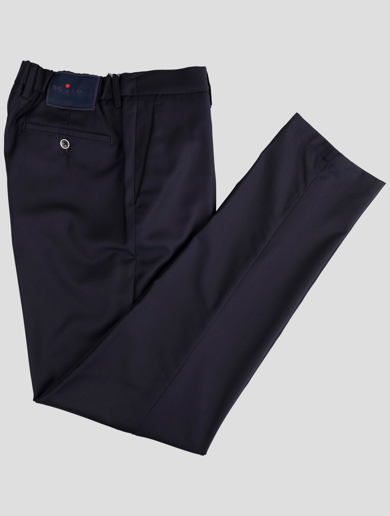 Kiton Dark Blue Virgin Wool Pants