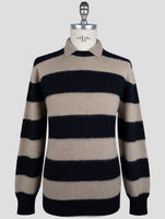Kiton Beige Blue Wool Cashmere Sweater Polo