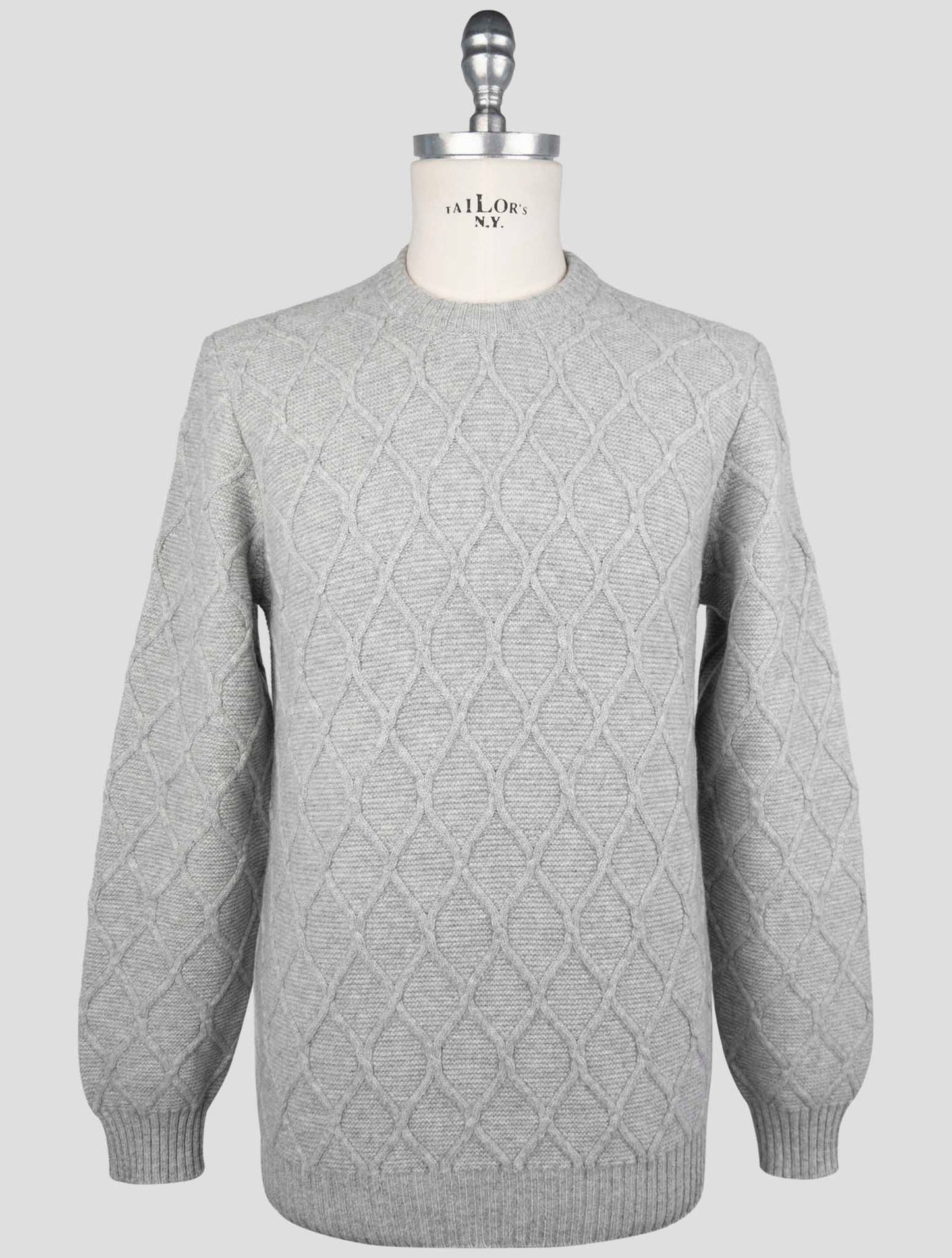 Kiton Gray Cashmere Sweater Crewneck