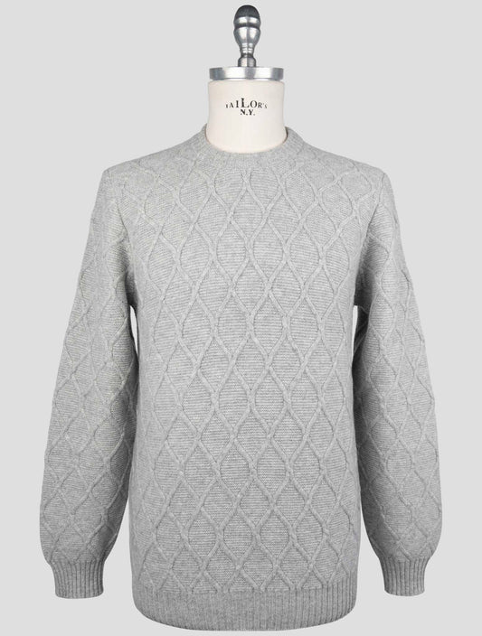Kiton Gray Cashmere Sweater Crewneck
