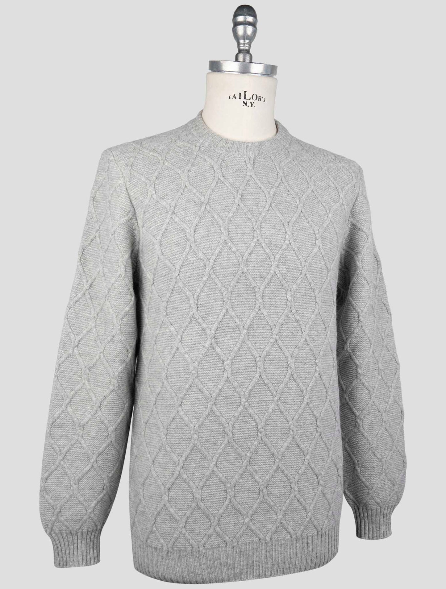 Kiton Gray Cashmere Sweater Crewneck