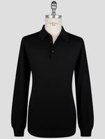 Kiton Black Wool Sweater Polo
