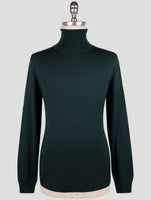Kiton Green Wool Sweater Turtleneck