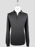 Kiton Dark Gray Wool Sweater Polo
