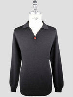 Kiton Dark Gray Wool Sweater Polo