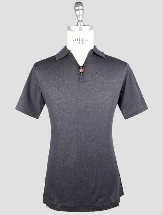 Kiton Dark Gray Cotton Polo