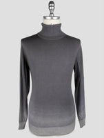 Kiton Gray Cashmere Silk SweaterTurtleneck