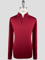 Kiton Burgundy Cashmere Silk Sweater Polo